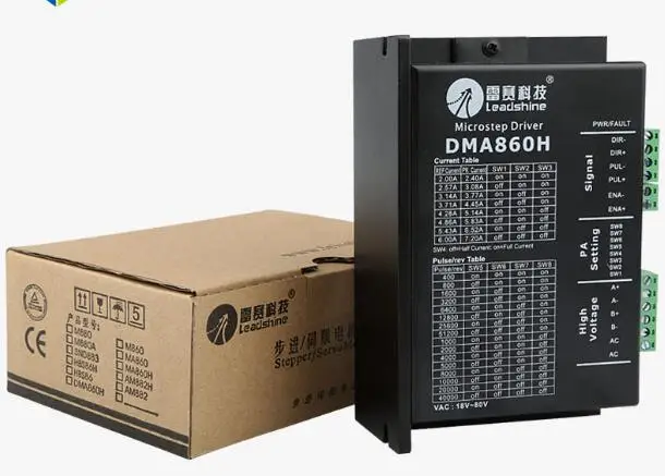 Драйвер шагового двигателя Leadshine DMA860H, 18-80 В постоянного тока, 2,4-7,2 А, для ЧПУ, шагового двигателя NEMA23/NEMA34
Драйвер шагового двигателя Leadshine DMA860H, 18-80 В постоянного тока, 2,4-7,2 А, для ЧПУ, шагового двигателя NEMA23/NEMA34