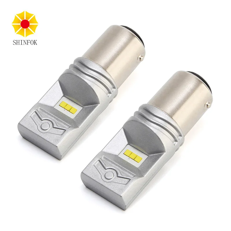 

2x 30W Car Led Lights 1157 BAY15D 6 Leds SMD CSP Chip 12V 6000K White Reversing Brake Light After Fog Light Signal Lamp