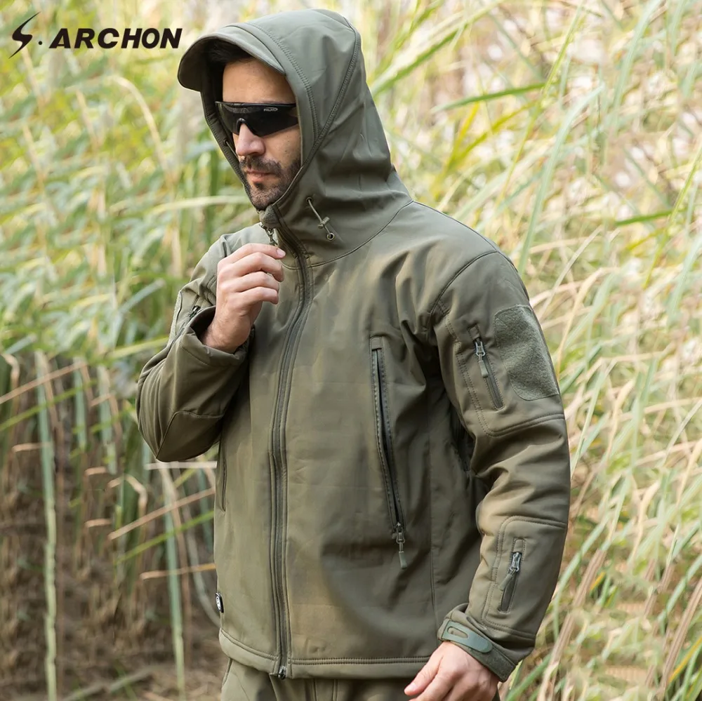 S.ARCHON Free shipping Autumn Tactical SoftShell Jacket Men Hoody Fleece Thick Military Jacket Spring Hoodie Jackets 13 Colors
S.ARCHON Free shipping Autumn Tactical SoftShell Jacket Men Hoody Fleece Thick Military Jacket Spring Hoodie Jackets 13 Colors