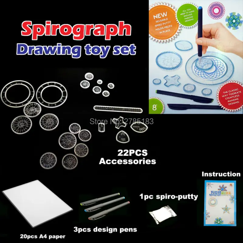 Набор игрушек для рисования Spirograph, 3 ручки и 22 шт. аксессуаров, спиральные конструкции, блокирующие шестерни и колеса, магнитная игрушка для ...
Набор игрушек для рисования Spirograph, 3 ручки и 22 шт. аксессуаров, спиральные конструкции, блокирующие шестерни и колеса, магнитная игрушка для ...