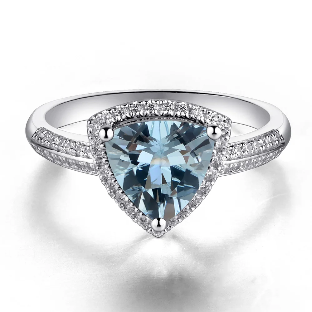 Leige Jewelry Aquamarine Engagement Ring for Women March Birthstone 925 Sterling Silver Ring Triangle Cut 8X8mm Natural Gemstone
Leige Jewelry Aquamarine Engagement Ring for Women March Birthstone 925 Sterling Silver Ring Triangle Cut 8X8mm Natural Gemstone