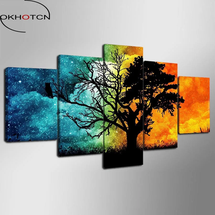 OKHOTCN Painting Frame HD Printed Wall Art Pictures Modern 5 Panel Colorful Tree Landscape Living Room Or Bedroom Canvas Poster
OKHOTCN Painting Frame HD Printed Wall Art Pictures Modern 5 Panel Colorful Tree Landscape Living Room Or Bedroom Canvas Poster