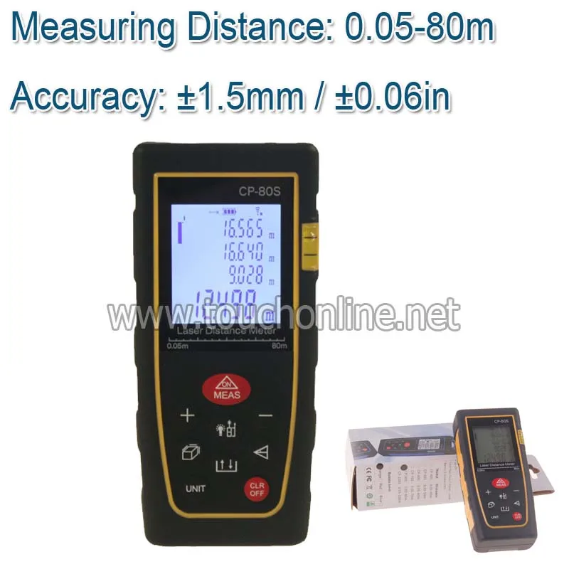 

Free Shipping Digital laser distance meter 80M rangefinder CP-80S