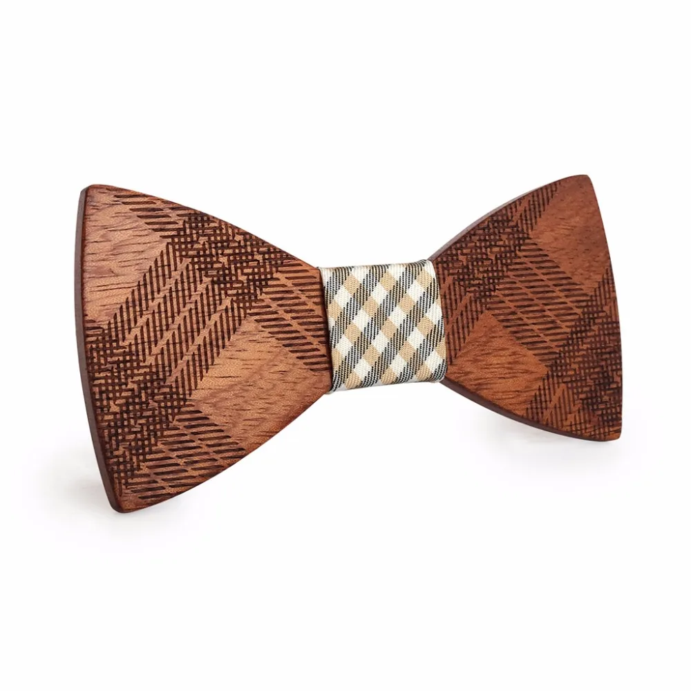 Деревянный галстук-бабочка ручной работы для мужчин женщин детей галстук