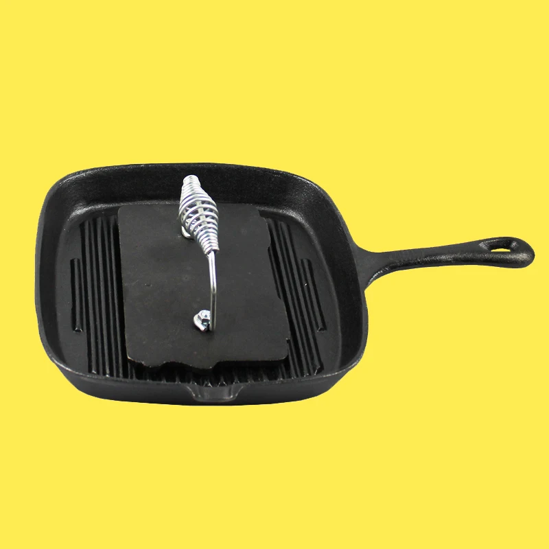 Без покрытия чугунная сковорода fried steak pan non-stick frying плоская земля Плита | Дом и сад