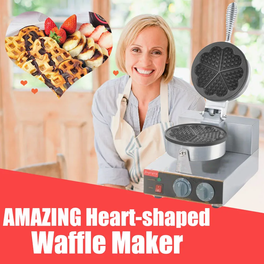 1pc high quality Heart-shaped round waffle machine waffle maker waffle machine Commercial Household Electric 110V/220V
1pc high quality Heart-shaped round waffle machine waffle maker waffle machine Commercial Household Electric 110V/220V