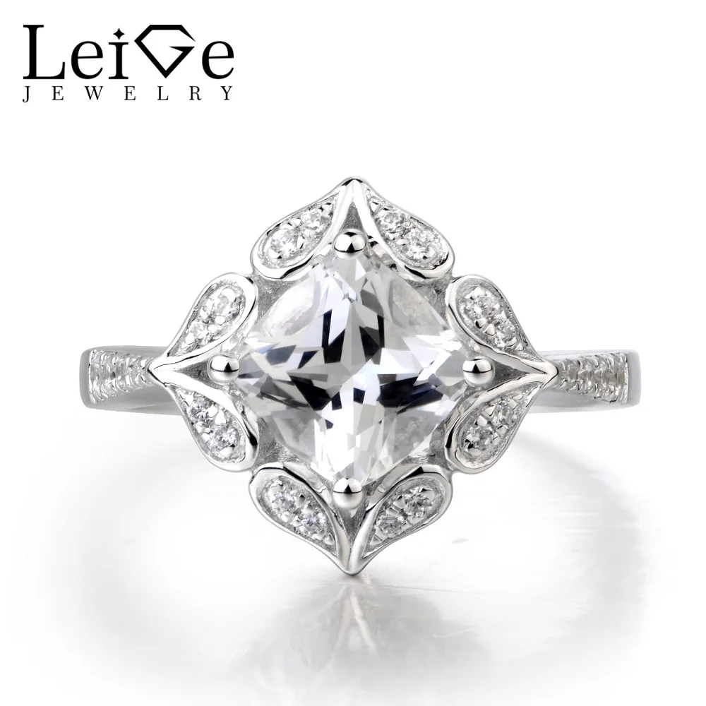 Leige Jewelry Natural White Topaz Ring Engagement Ring Gemstone Ring 925 Sterling Silver November Birthstone Fine Jewelry Gifts
Leige Jewelry Natural White Topaz Ring Engagement Ring Gemstone Ring 925 Sterling Silver November Birthstone Fine Jewelry Gifts
