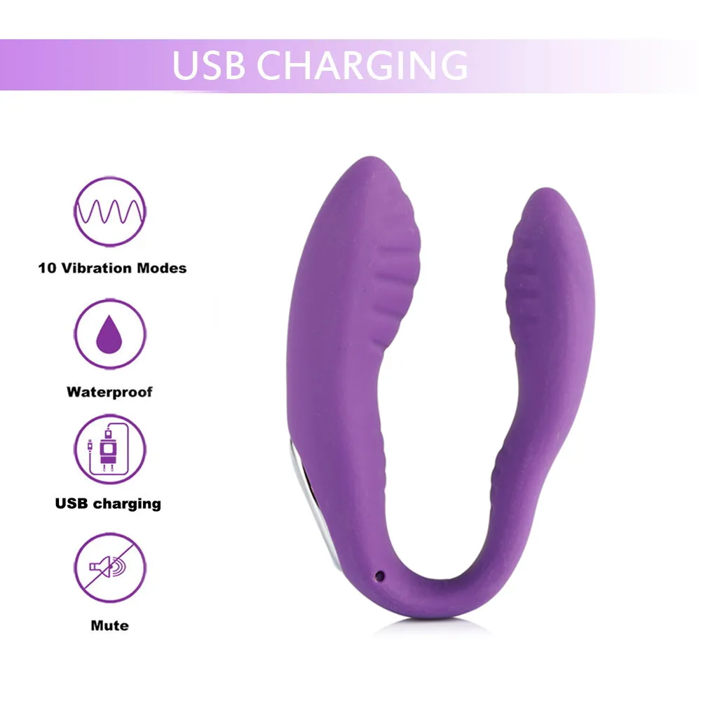 Секс-вибратор 10 скоростей u-типа эротические игрушки для женщин G-Spot