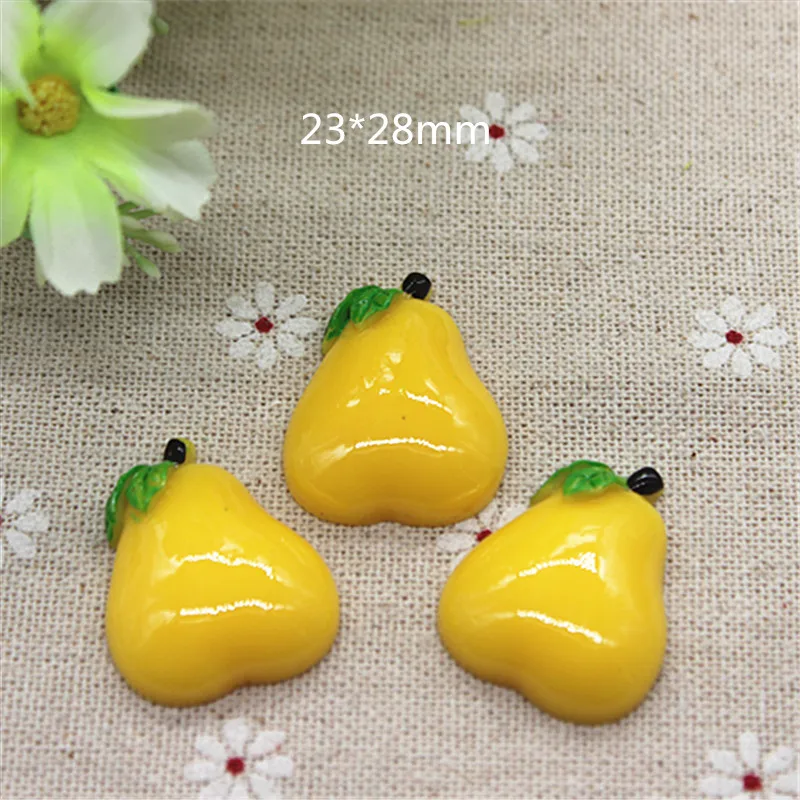 10pcs Kawaii Simulation Fruit Resin Pear Flatback Cabochon DIY Decorative Craft Scrapbooking Accessories,23*28mm
10pcs Kawaii Simulation Fruit Resin Pear Flatback Cabochon DIY Decorative Craft Scrapbooking Accessories,23*28mm
