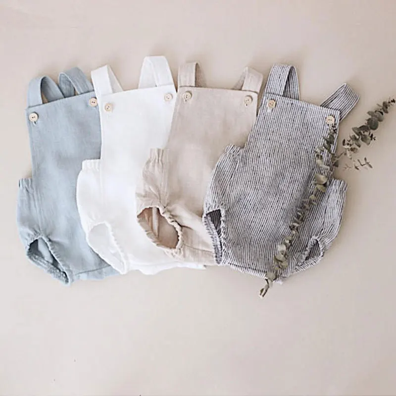 Baby Girls Sleeveless 7 Designs Solid Color Button Decor Casual Fashion Little Baby Rompers 100% Cotton Hemp Summer Rompers
Baby Girls Sleeveless 7 Designs Solid Color Button Decor Casual Fashion Little Baby Rompers 100% Cotton Hemp Summer Rompers
