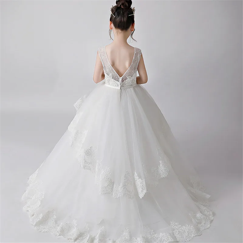 2018 Summer Luxury Pure White Color Children Girls Evening Wedding Party Princess Lace Dress Kids Teens Host Piano Catwalk Dress
2018 Summer Luxury Pure White Color Children Girls Evening Wedding Party Princess Lace Dress Kids Teens Host Piano Catwalk Dress