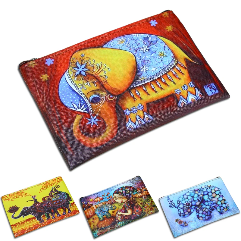 Women Wallets Elephant Prints Zipper Coin Purse Lady Change Purses Cards Keys Money Bags Pocket Cartoon Girls Zero Wallet Bag
Women Wallets Elephant Prints Zipper Coin Purse Lady Change Purses Cards Keys Money Bags Pocket Cartoon Girls Zero Wallet Bag