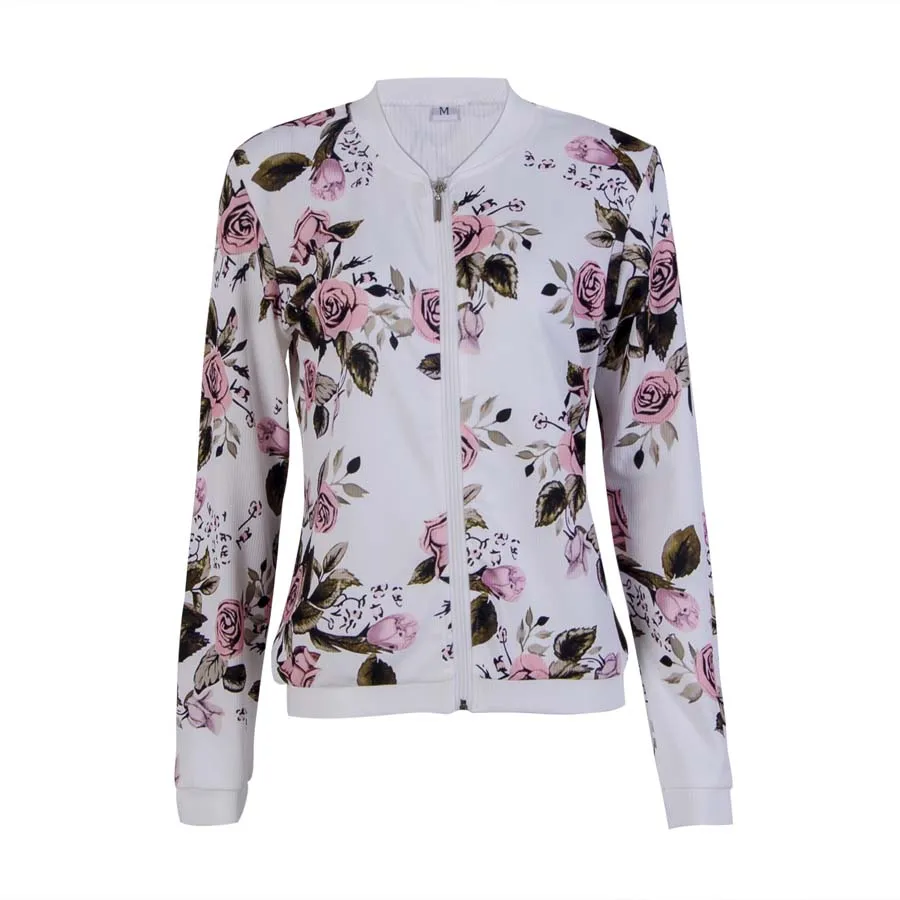 Womens Ladies Retro Floral Zipper Up Bomber Jacket Casual Coat Outwear Autumn Winter Floral Fashion Slim Coats Clothing
Womens Ladies Retro Floral Zipper Up Bomber Jacket Casual Coat Outwear Autumn Winter Floral Fashion Slim Coats Clothing