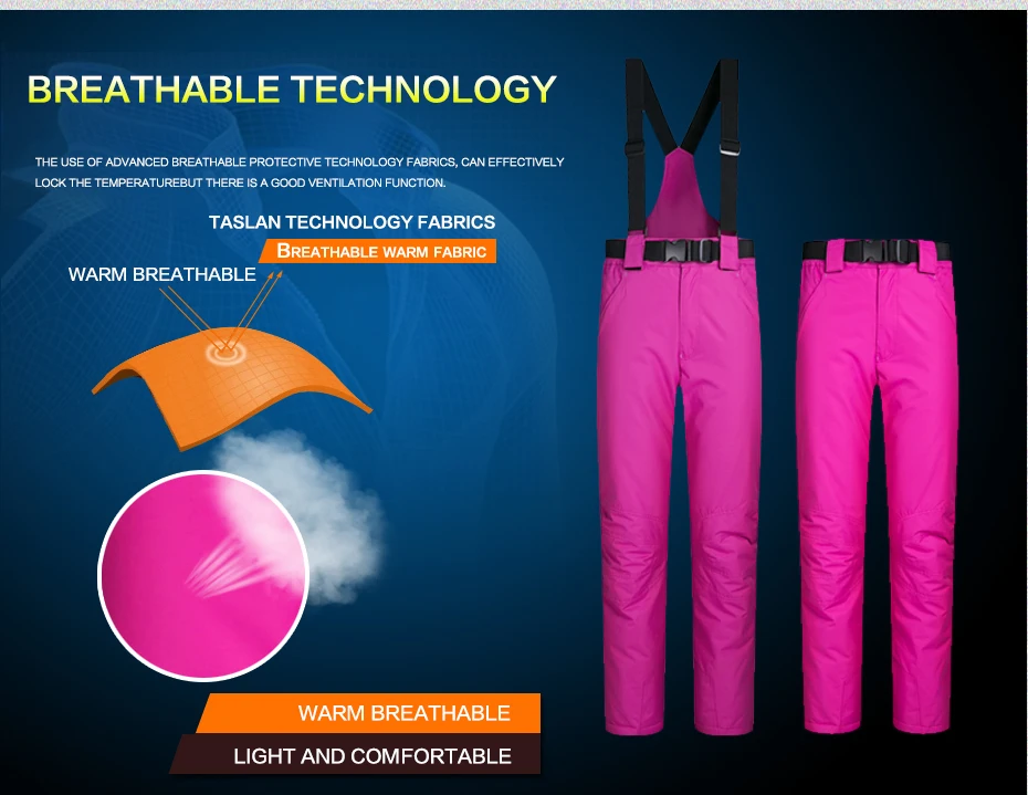 -30 Degree Female And Male Windproof Waterproof Warm Winter Brands Snow Snowboard Trousers Suspenders Outdoor Sports Ski Pants
-30 Degree Female And Male Windproof Waterproof Warm Winter Brands Snow Snowboard Trousers Suspenders Outdoor Sports Ski Pants