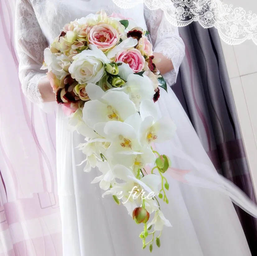 Pink Purple Water Drop Waterfall Elegant Wedding Bouquet Artificial Carla Lily Bride Bridal Bouquet Bride's Wedding Bouquet 2018
Pink Purple Water Drop Waterfall Elegant Wedding Bouquet Artificial Carla Lily Bride Bridal Bouquet Bride's Wedding Bouquet 2018