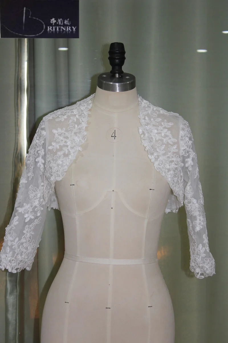 CJ3247956 Hot Sale Elegant Bolero 3/4 long Sleeves Custom Made Lace Appliques Wedding Jacket
CJ3247956 Hot Sale Elegant Bolero 3/4 long Sleeves Custom Made Lace Appliques Wedding Jacket