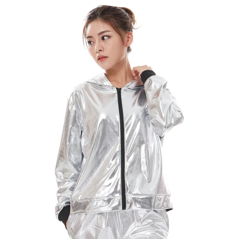 New Fashion Spring Autumn Kids Adults Bomber Coat Women Jazz Loose Hip Hop Stage Silver Performance Top Streetwear Dance Jacket
New Fashion Spring Autumn Kids Adults Bomber Coat Women Jazz Loose Hip Hop Stage Silver Performance Top Streetwear Dance Jacket