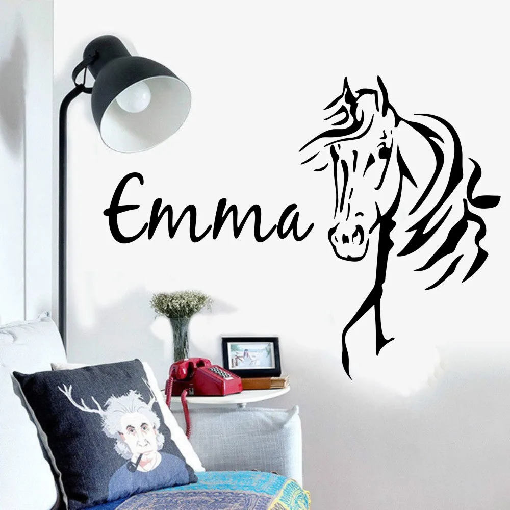 Wall Decal Custom Name Horse Head Nursery Name Kids Room Bedroom Animal Children Boys Girls Interior Design Sticker Decor WW-17
Wall Decal Custom Name Horse Head Nursery Name Kids Room Bedroom Animal Children Boys Girls Interior Design Sticker Decor WW-17