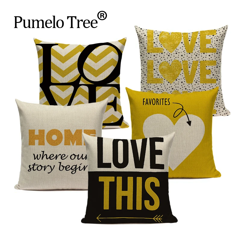 Yellow Letter Cushion Cover Linen Pillow Cover Black Hand Yellow Cute Cat Cushion For Chair Decoration Home Pillow Case Cojines
Yellow Letter Cushion Cover Linen Pillow Cover Black Hand Yellow Cute Cat Cushion For Chair Decoration Home Pillow Case Cojines