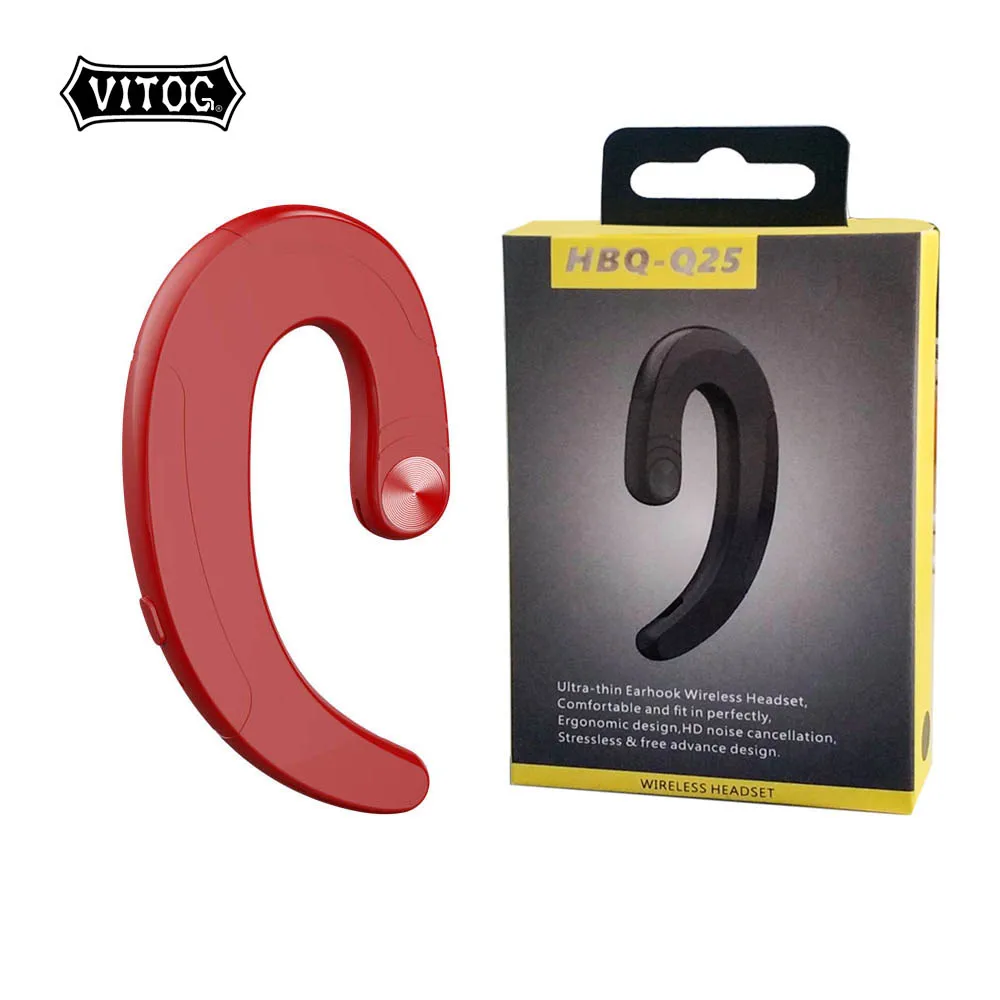 Vitog HBQ Q25 Cordless Wireless Bluetooth-compatible Headphones single Earphones Waterproof wireless earbuds Headset Conduction
Vitog HBQ Q25 Cordless Wireless Bluetooth-compatible Headphones single Earphones Waterproof wireless earbuds Headset Conduction
