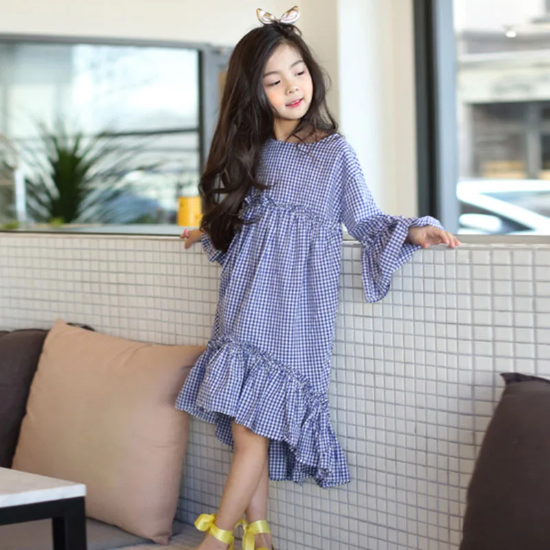 Cotton Ruffles Kids Girls Dress Long Sleeve Maxi Long Princess Dresses For Girls Spring Mermaid Blue Plaid 2020 Autumn Clothes
Cotton Ruffles Kids Girls Dress Long Sleeve Maxi Long Princess Dresses For Girls Spring Mermaid Blue Plaid 2020 Autumn Clothes