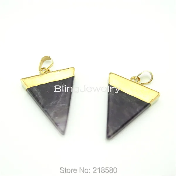 H-SP48 Amethyst Triangle Pendant, Healing Crystal Charm, Geometry Pendant Edged In Gold Or Silver
H-SP48 Amethyst Triangle Pendant, Healing Crystal Charm, Geometry Pendant Edged In Gold Or Silver
