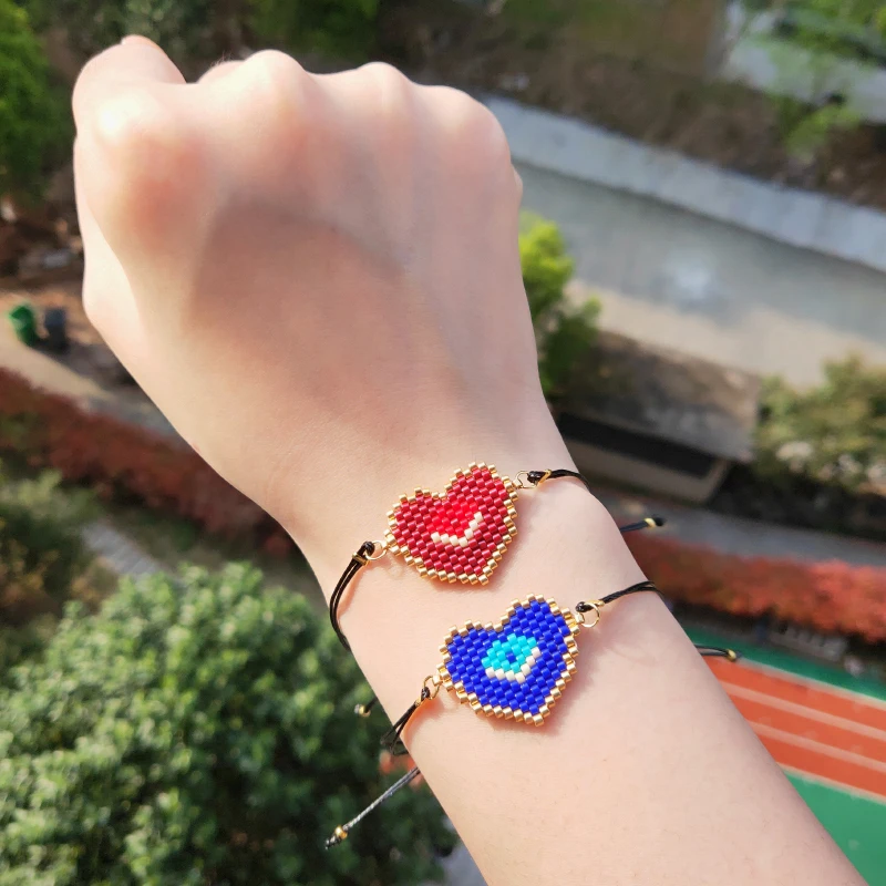 FAIRYWoo Gothic Heart Turkey Evil Eye Miyuki Bracelet Woman Ethnic For Kid Gift Ins Hot Luck Drawstring Friendship Bracelets
FAIRYWoo Gothic Heart Turkey Evil Eye Miyuki Bracelet Woman Ethnic For Kid Gift Ins Hot Luck Drawstring Friendship Bracelets