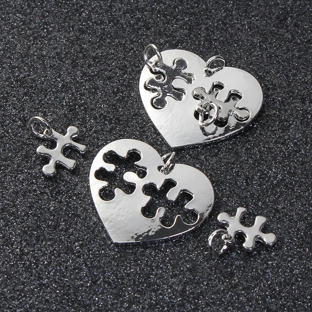 8SEASONS Fashion Unique Puzzle Silver Plated Color Pendant Engraved Letters Lovers Pendant Necklace Women Jewelry, 3 PCs
8SEASONS Fashion Unique Puzzle Silver Plated Color Pendant Engraved Letters Lovers Pendant Necklace Women Jewelry, 3 PCs
