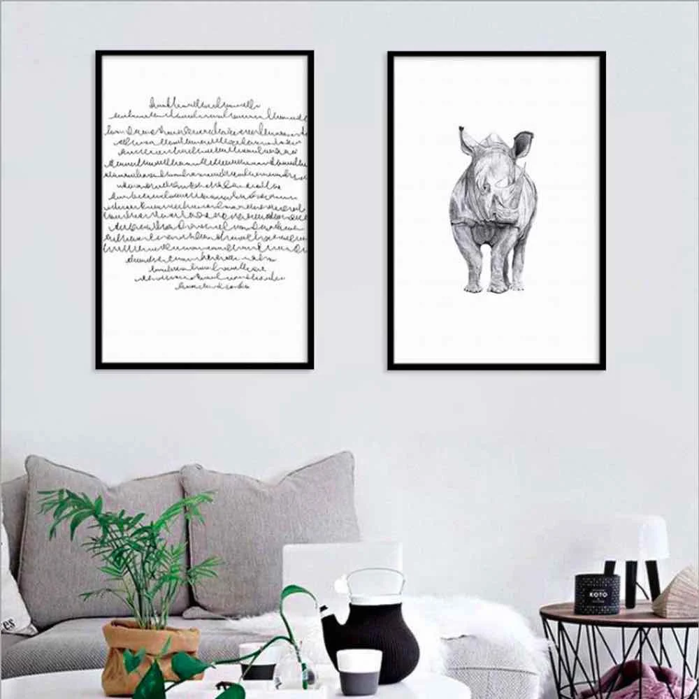 HAOCHU Rhino A Letter Painting For Living Room Home Decor Painting Print Poster Simple Nordic Wall Picture Canvas Painting
HAOCHU Rhino A Letter Painting For Living Room Home Decor Painting Print Poster Simple Nordic Wall Picture Canvas Painting