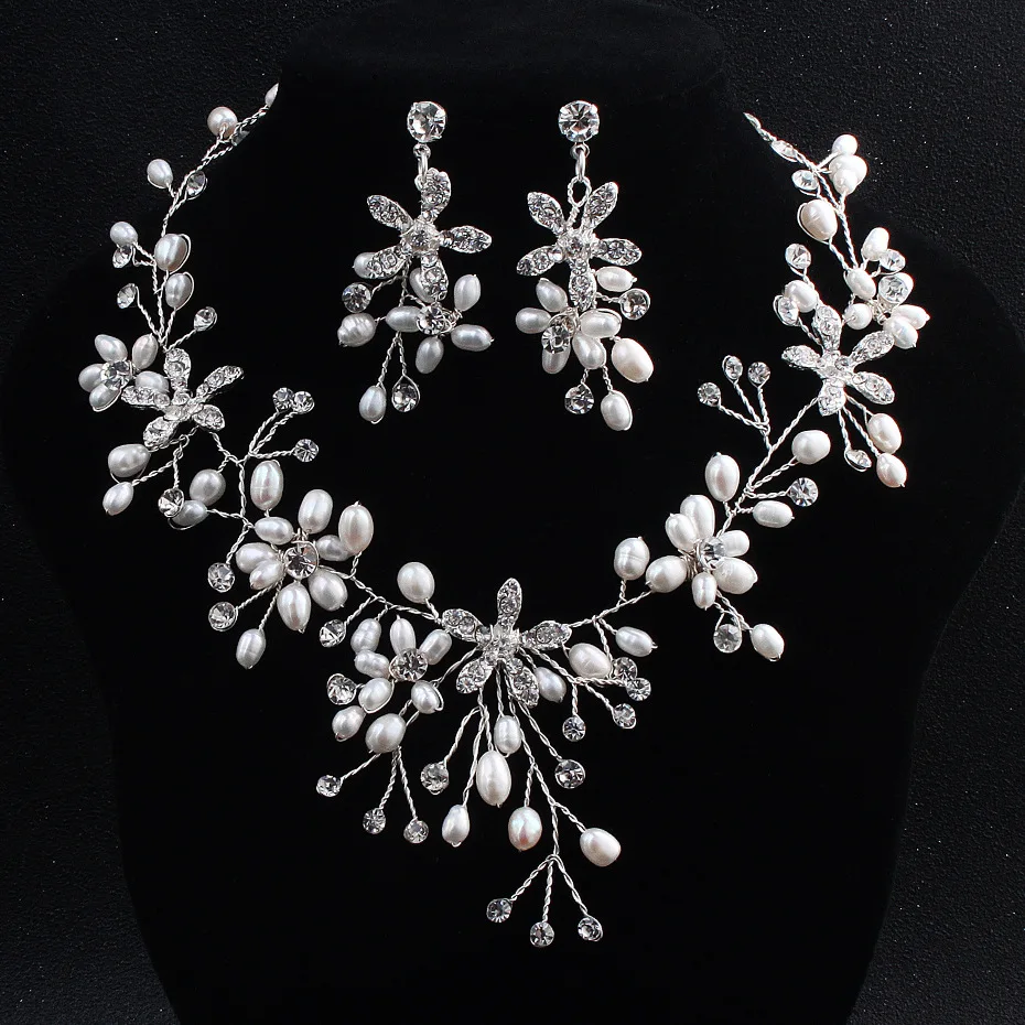 Fashion Exquisite Handmade Wedding Jewelry Set Crystal Flower Charm Necklace Stud Earring For Bridal
Fashion Exquisite Handmade Wedding Jewelry Set Crystal Flower Charm Necklace Stud Earring For Bridal
