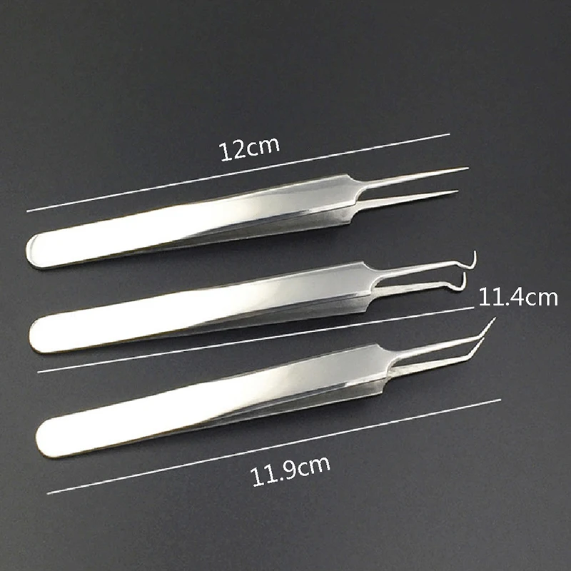 Stainless Steel Face Cleaner Useful Straight Bend Curved Blackhead Acne Clip Tweezer Pimple Comedone Remover Kit
Stainless Steel Face Cleaner Useful Straight Bend Curved Blackhead Acne Clip Tweezer Pimple Comedone Remover Kit