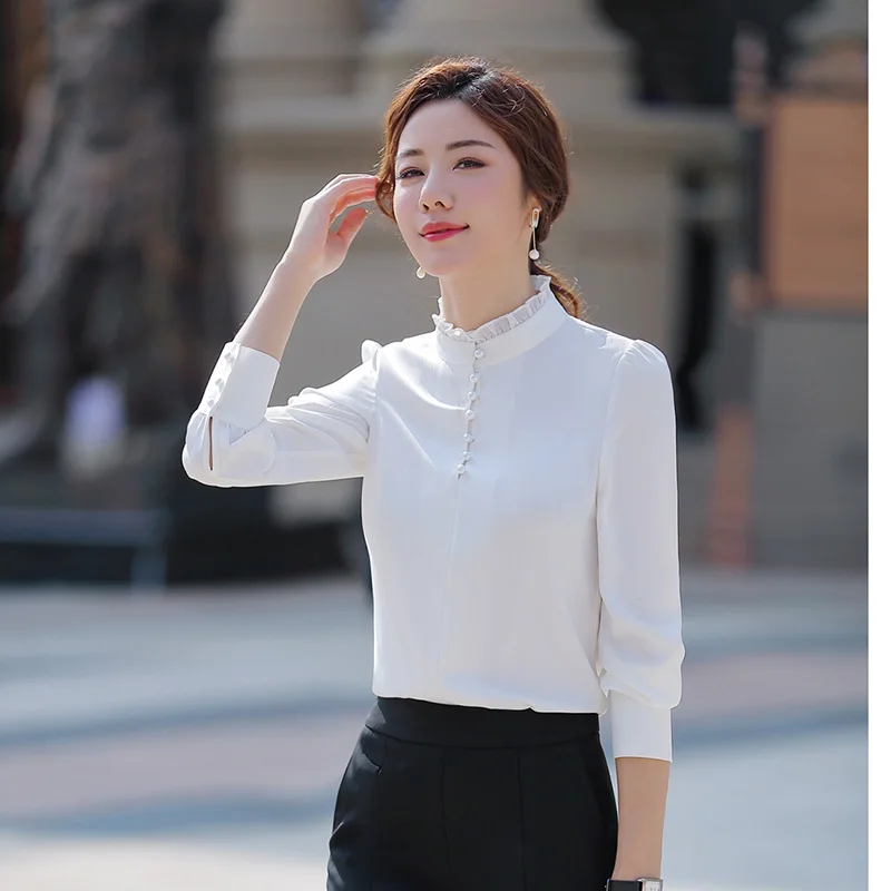 Women Work Uniform Formal Business Wear Blouse Fashion Long Sleeve Ladies Office Shirt Solid Slim Spring Autumn Tops
Women Work Uniform Formal Business Wear Blouse Fashion Long Sleeve Ladies Office Shirt Solid Slim Spring Autumn Tops