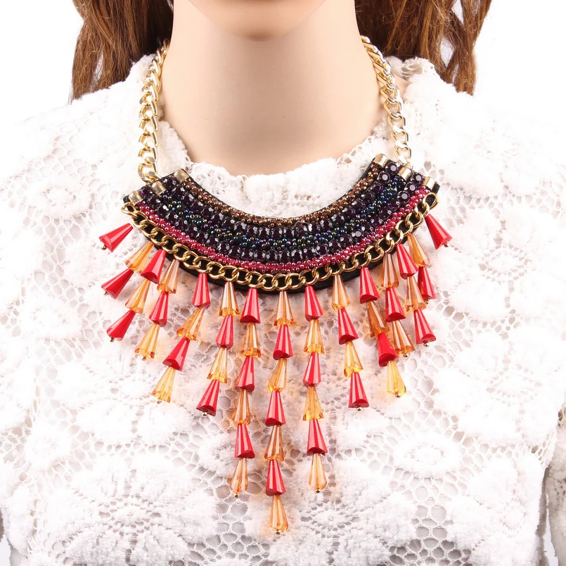 Chinese Product Factory Statement Elegant Acrylic Waterdrop Beads Fashion Jewelry Necklace For Women | Украшения и аксессуары