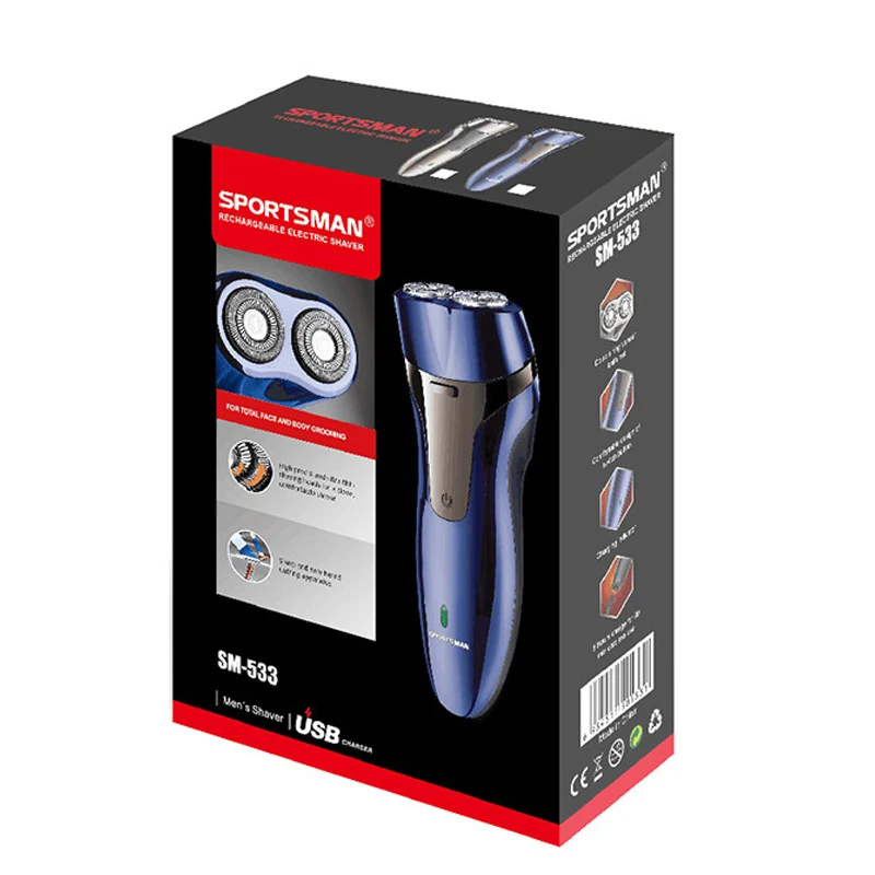 Sportsman Double Head Floating Electric Razor Shaver for Men 3D Beard Trimmer Wet & Dry Waterproof Cordless USB Rechargeable
Sportsman Double Head Floating Electric Razor Shaver for Men 3D Beard Trimmer Wet & Dry Waterproof Cordless USB Rechargeable