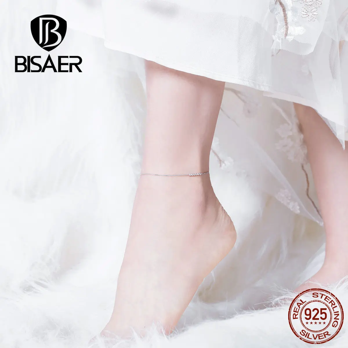 BISAER Women Anklets 925 Sterling Silver Simple Long Chain Silver Anklets Lobster Clasp Sterling Silver Jewelry ECT007
BISAER Women Anklets 925 Sterling Silver Simple Long Chain Silver Anklets Lobster Clasp Sterling Silver Jewelry ECT007