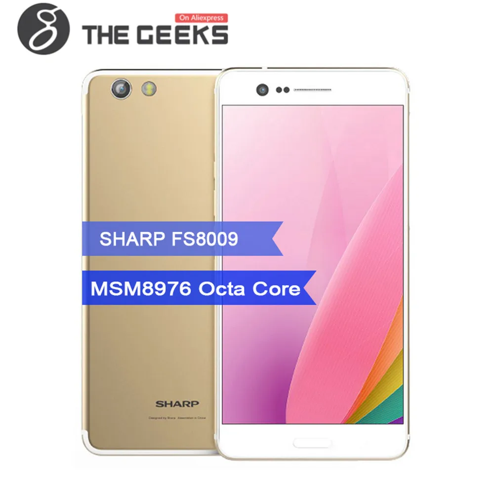 Sharp FS8009 4G LTE Android мобильный телефон 5 7 дюймов 3100 мАч 4 Гб ОЗУ 64 ПЗУ 16.0MP + 13.0MP MSM8976
