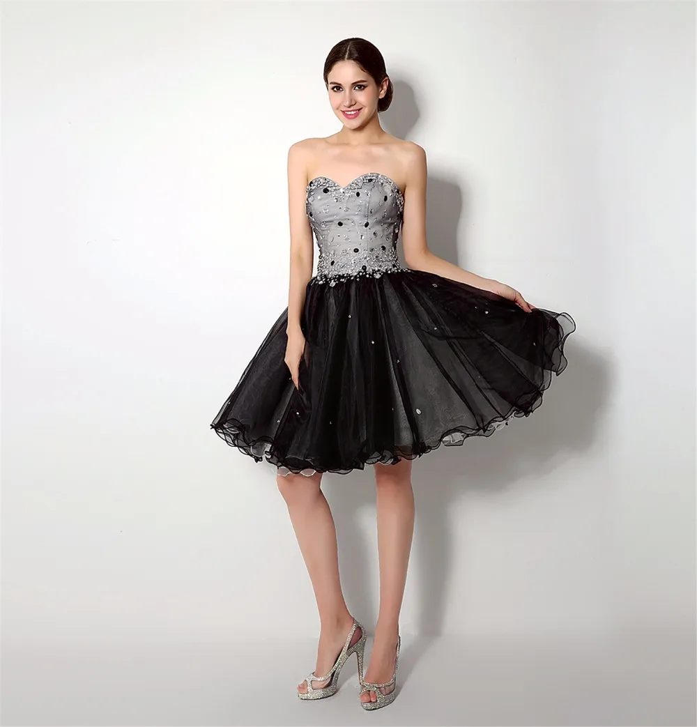 BRLMALL Hot Sale Sweetheart Backless Short Homecoming Dresses Lace up Mini Black Graduation Dress Tulle Cocktail Party Gown
BRLMALL Hot Sale Sweetheart Backless Short Homecoming Dresses Lace up Mini Black Graduation Dress Tulle Cocktail Party Gown