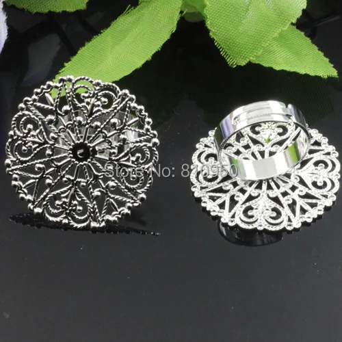 Wholesale 100pcs 30mm Brass Silver Plated Round Flower Pattern Ring Base Settings Fashion Ring Jewelry Accessory Findings
Wholesale 100pcs 30mm Brass Silver Plated Round Flower Pattern Ring Base Settings Fashion Ring Jewelry Accessory Findings