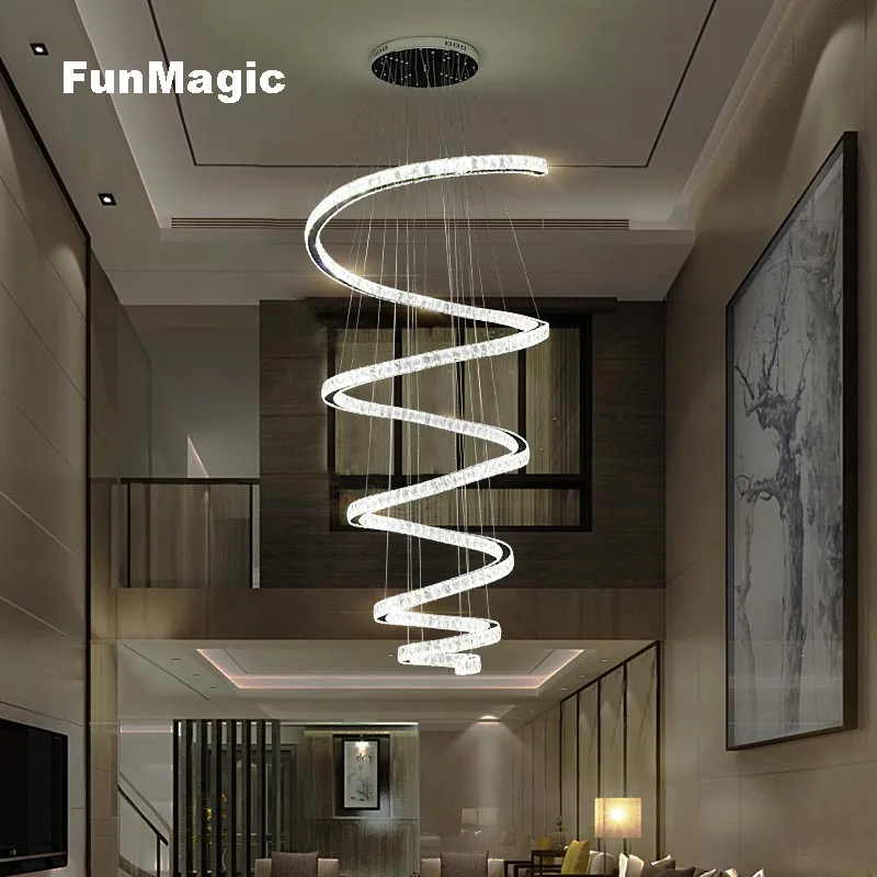 Large spiral Luxurious Crystal Pendant Light Hotel Hall Lighting Ceiling Fixture Villa Living Room stairs Hanging Lamp Droplight
Large spiral Luxurious Crystal Pendant Light Hotel Hall Lighting Ceiling Fixture Villa Living Room stairs Hanging Lamp Droplight