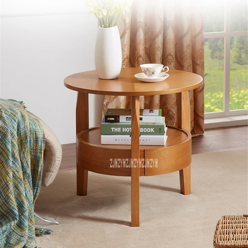 XJ-82028 Small Solid Wooden Round Table Mini Tea Table Living Room Storage Cabinet Corner Coffee Table Sofa Side Table 1-Drawer
XJ-82028 Small Solid Wooden Round Table Mini Tea Table Living Room Storage Cabinet Corner Coffee Table Sofa Side Table 1-Drawer
