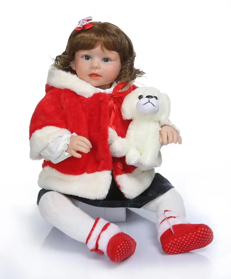 80cm soft Silicone Reborn Baby Dolls Alive Super beautiful blue eyes girl model Dolls Realistic Girl Toys Christmas bebe gift
80cm soft Silicone Reborn Baby Dolls Alive Super beautiful blue eyes girl model Dolls Realistic Girl Toys Christmas bebe gift