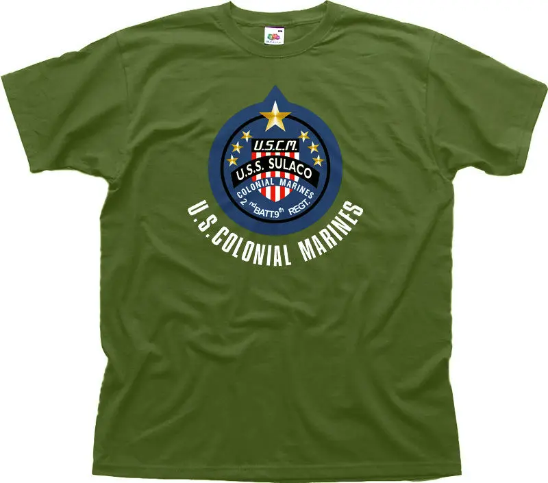Tops Summer Cool Funny T-Shirt ALIENS COLONIAL MARINES WEYLAND Yutani - USS SULACO Green T-shirt FN01450 Print T Shirt Men
Tops Summer Cool Funny T-Shirt ALIENS COLONIAL MARINES WEYLAND Yutani - USS SULACO Green T-shirt FN01450 Print T Shirt Men