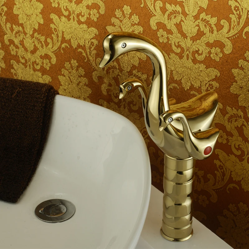 Vidric Bathroom Swan Basin Faucet gold plated, copper European antique mixing tap, hot and cold mixer wash faucet
Vidric Bathroom Swan Basin Faucet gold plated, copper European antique mixing tap, hot and cold mixer wash faucet