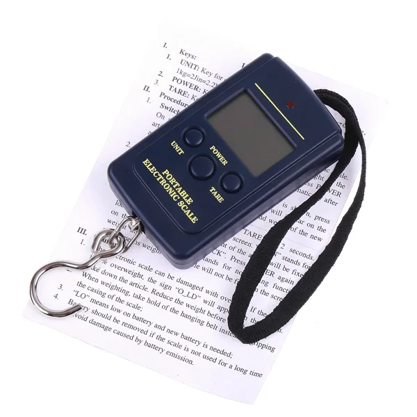 

20g-40Kg Fishing Weights Scales Portable Mini Electronic Hanging Fishing Luggage Balanca Digital Handy Pocket Weight Hook Scale