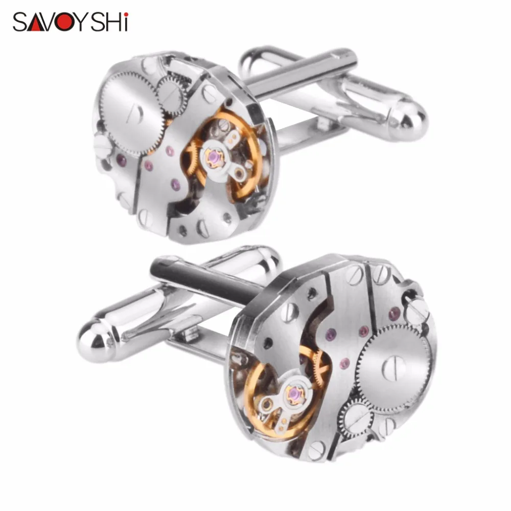 SAVOYSHI Small Movement Cufflinks for Mens Shirt Cuff buttons High Quality Silver color Oval Cuff links Brand Jewelry Design
SAVOYSHI Small Movement Cufflinks for Mens Shirt Cuff buttons High Quality Silver color Oval Cuff links Brand Jewelry Design