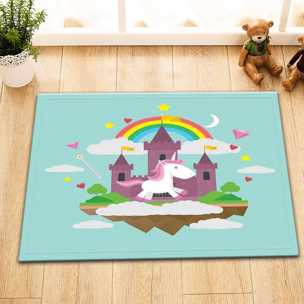 LB Unicorns Castle Blue Bath Mat Bathroom Carpet Rug Doorway Floor Absorbent Print For Bathtub Home Decor Anti-Slip Tape Rainbow
LB Unicorns Castle Blue Bath Mat Bathroom Carpet Rug Doorway Floor Absorbent Print For Bathtub Home Decor Anti-Slip Tape Rainbow
