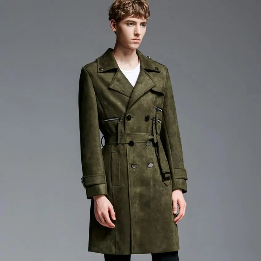 Free Shipping Large Size Casual Double Breasted Suede Windbreaker Zipper Decorate Multi-pocket Lapel Black Men Long Coat /s-5xl
Free Shipping Large Size Casual Double Breasted Suede Windbreaker Zipper Decorate Multi-pocket Lapel Black Men Long Coat /s-5xl