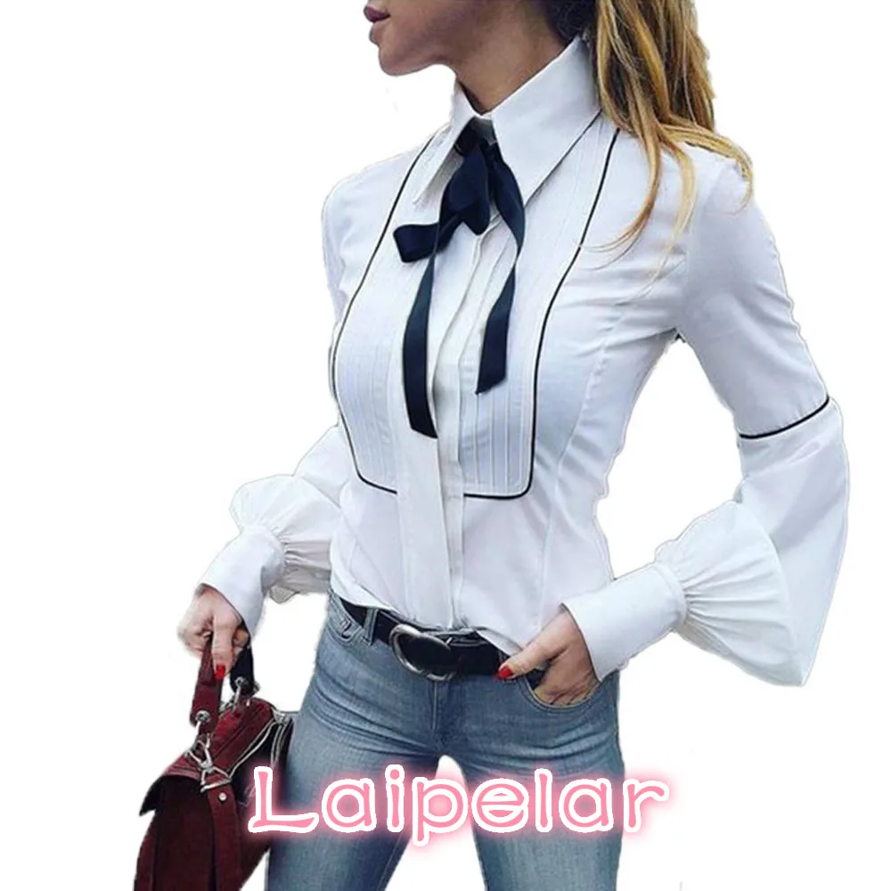 Womens Tops and Blouses Vintage White Bow O Neck Long Sleeve Shirt Fashion Office Lady Clothing Camisa Feminina Laipelar
Womens Tops and Blouses Vintage White Bow O Neck Long Sleeve Shirt Fashion Office Lady Clothing Camisa Feminina Laipelar
