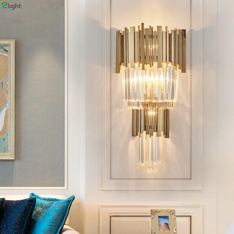 Modern Lustre Crystal Led Wall Lamp Gold Metal Bedroom Led Wall Lights Fixtures Dining Room Led Wall Light Living Room Sconce
Modern Lustre Crystal Led Wall Lamp Gold Metal Bedroom Led Wall Lights Fixtures Dining Room Led Wall Light Living Room Sconce