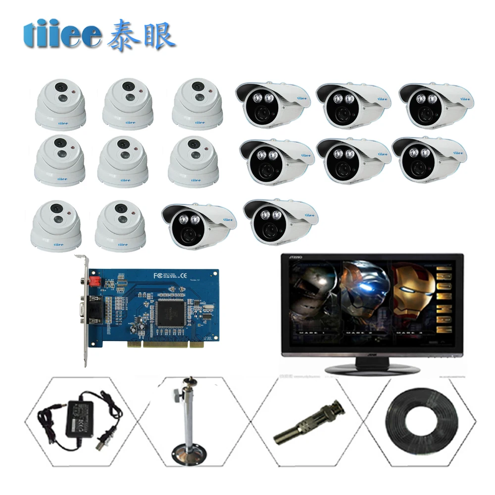 16 monitoring package road 700 line infrared night vision hd DVR camera | Безопасность и защита